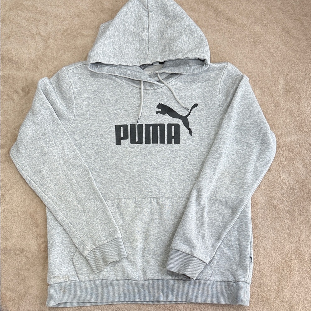 PUMA Kid's Light Gray Hoodie - Size XL